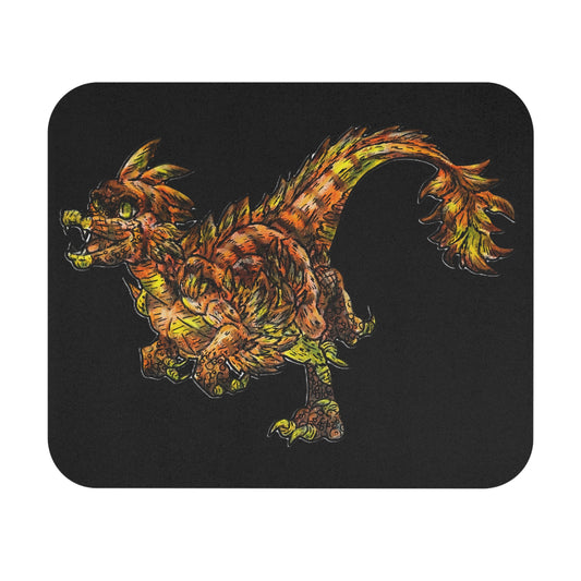 Caena the Raptor Running Mouse Pad (Rectangle)