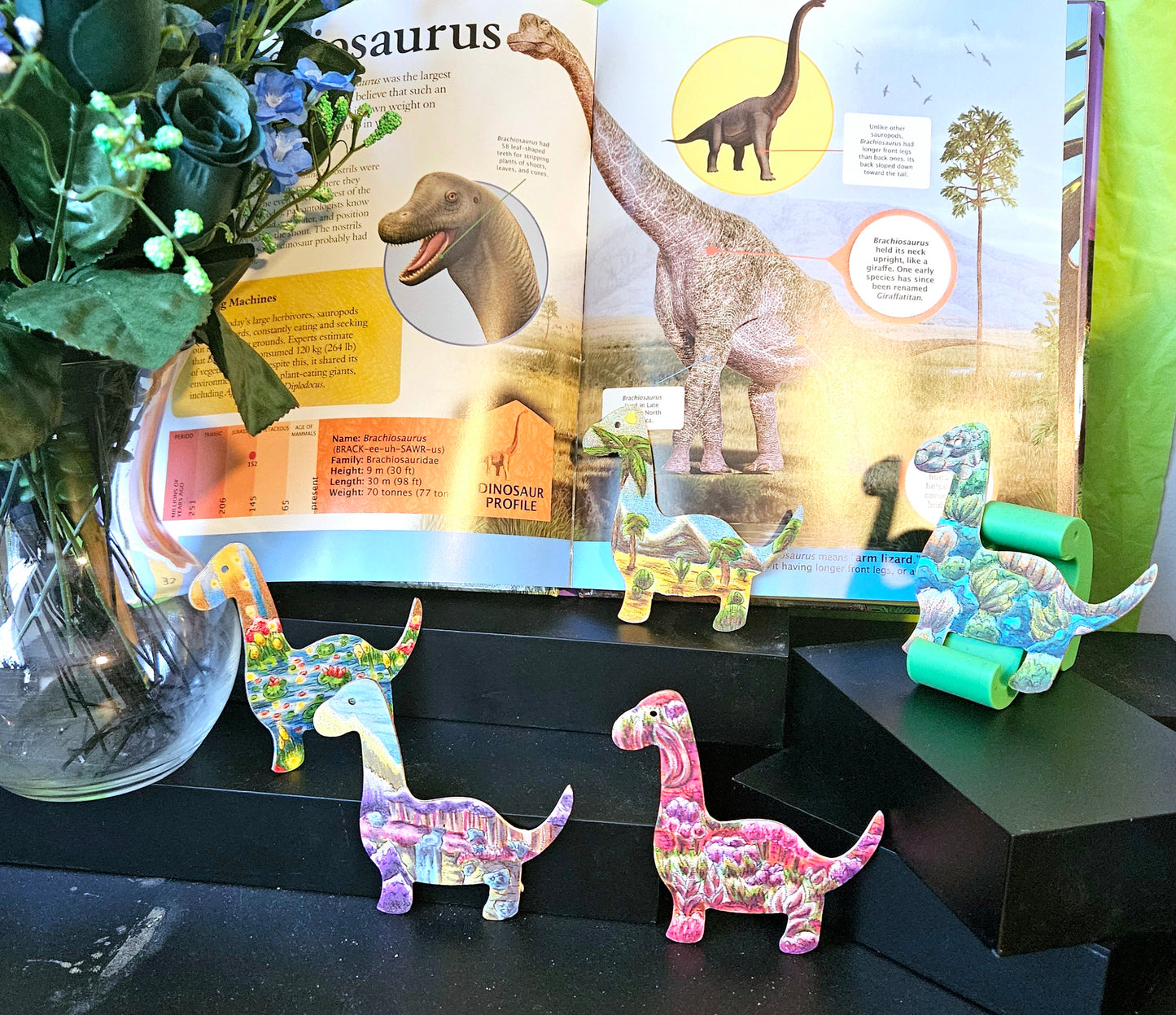 Wood Brachiosaurus cutouts 1,2,3