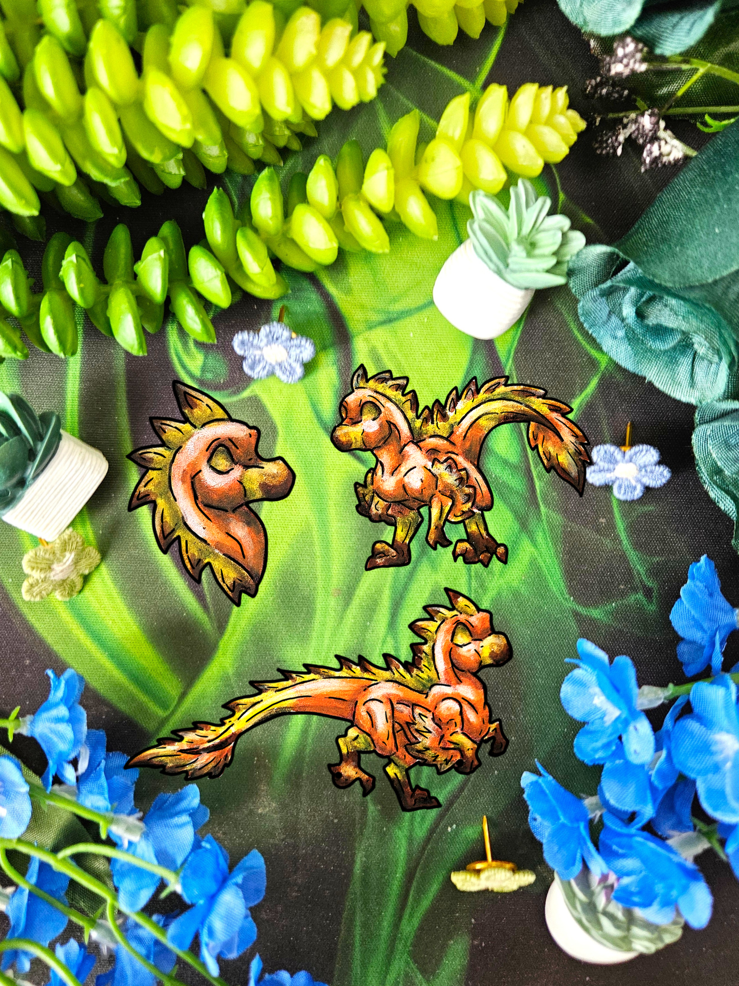 Chibis Caena the Raptor Stickers (3pk)