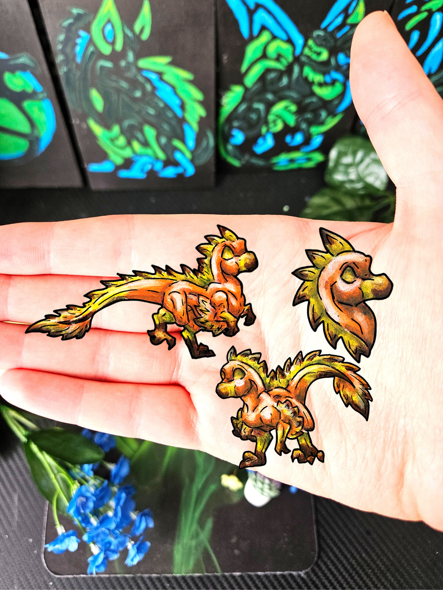 Chibis Caena the Raptor Stickers (3pk)