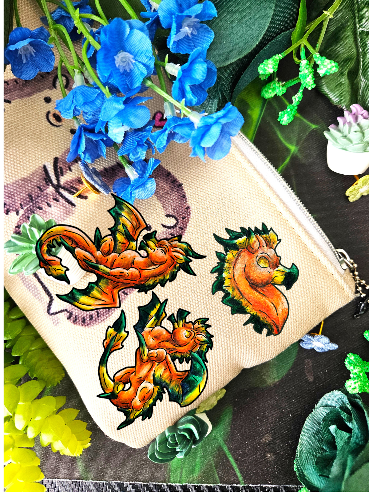 Chibi Fall Dragon- 3pk Shrink Pins