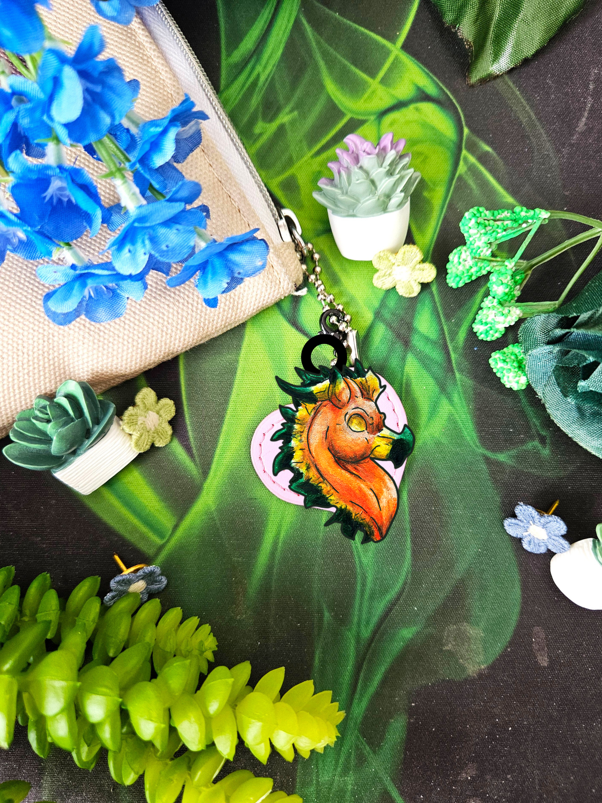 Chibi Fall Dragon- Autumn Fantasy- Shrink Charm 3pk