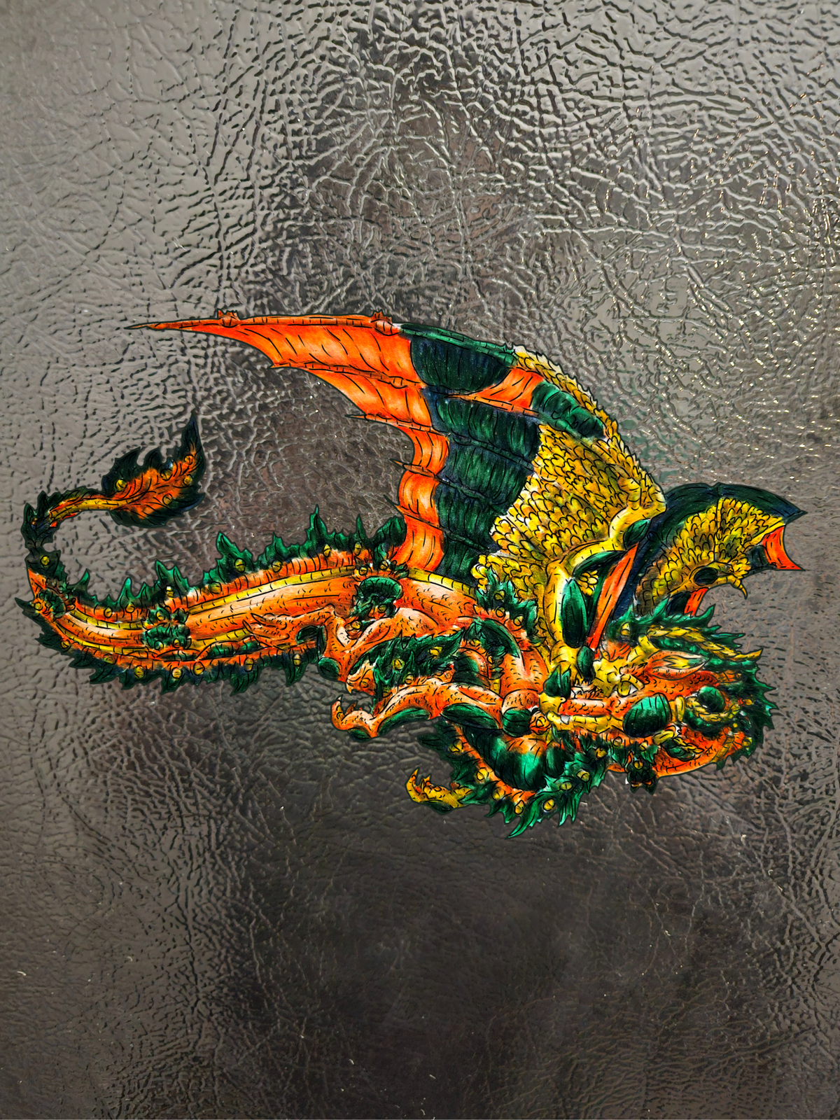 Fall Dragon- Autumn Fantasy- Magnet 3pk