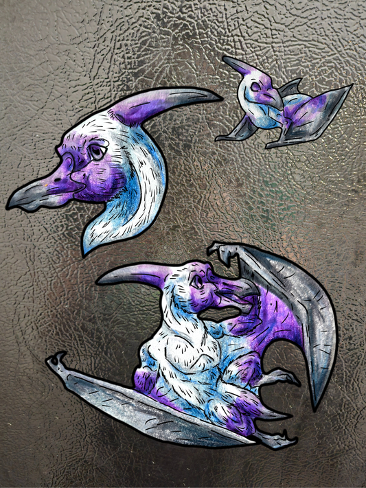 Siln the Pterodactyl Magnets (3pk)