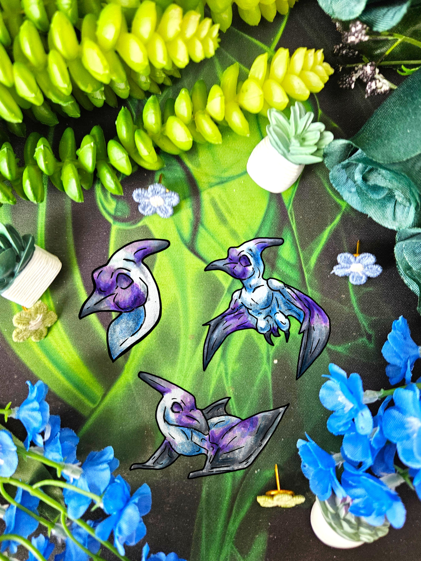 Chibi Siln the Pterodactyl Stickers (3pk)