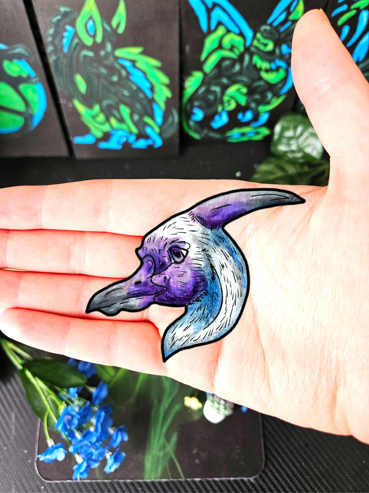 Siln the Pterodactyl Head Sticker