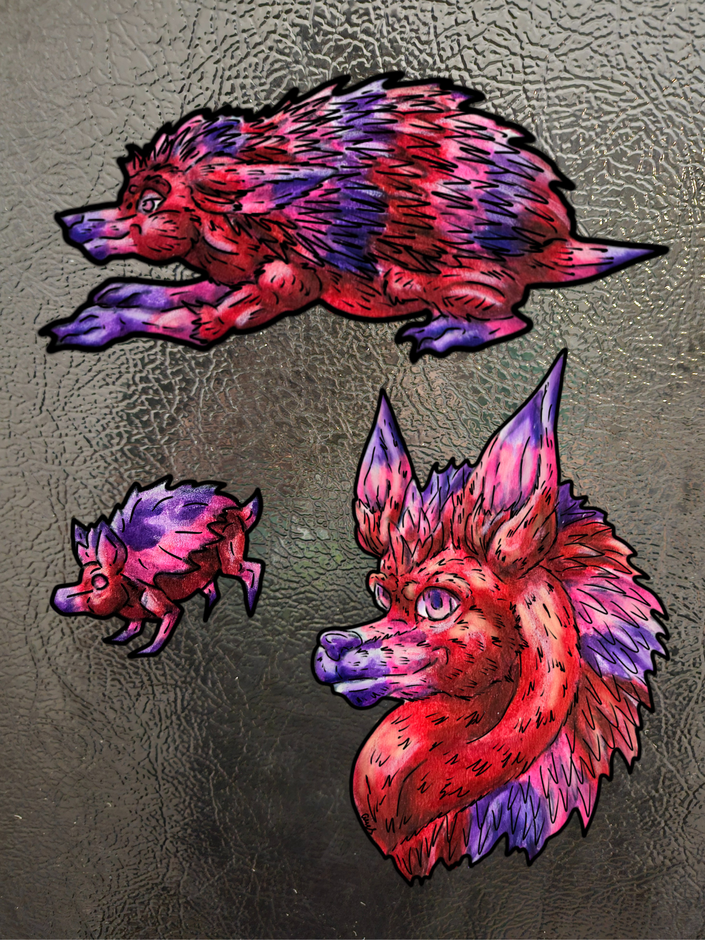 Azalea the hedgehog Magnets 3 pack