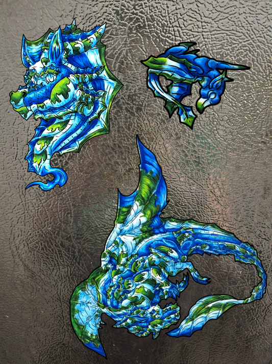 Water Dragon Magnets 3pk