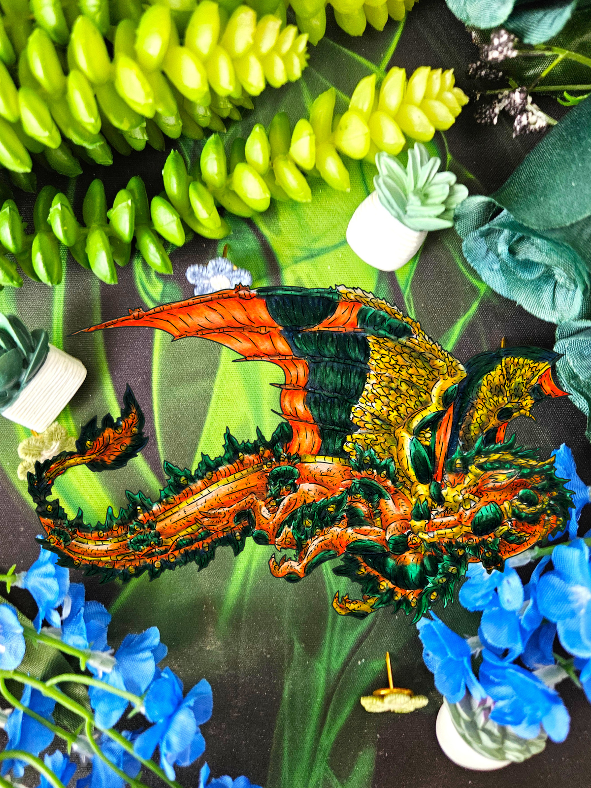 Fall Dragon- Autumn Fantasy- Body Sticker