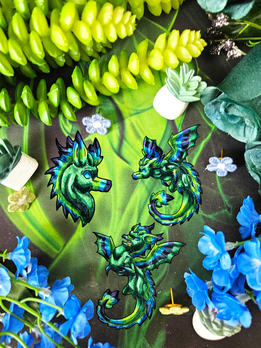 Chibi Arlith the Dragon Stickers (3pk)