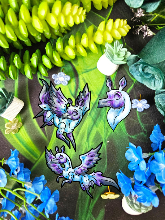 Chibi Seleste the Peryton Stickers (3pk)