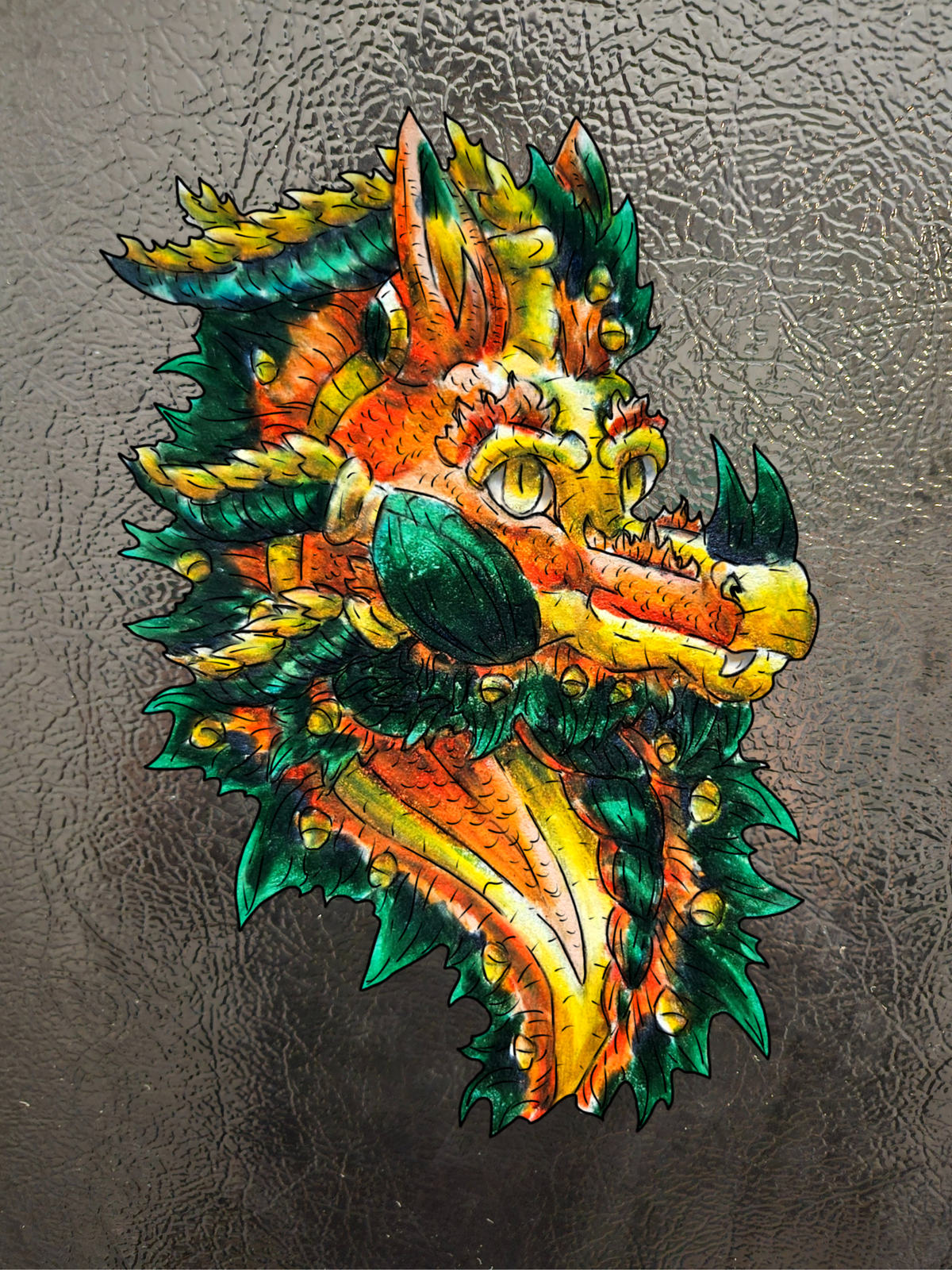 Fall Dragon- Autumn Fantasy- Magnet 3pk
