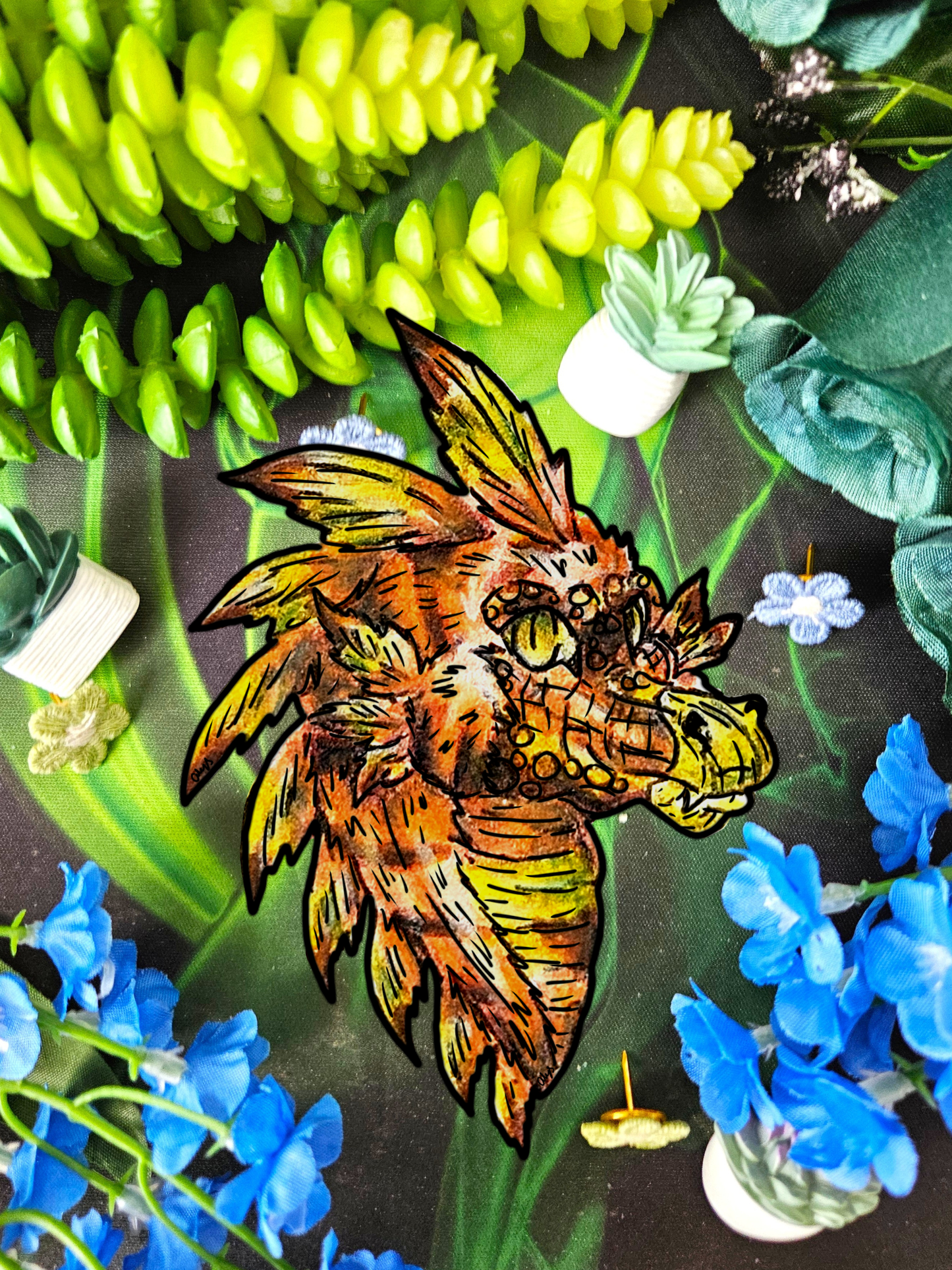 Caena the Raptor Head Sticker