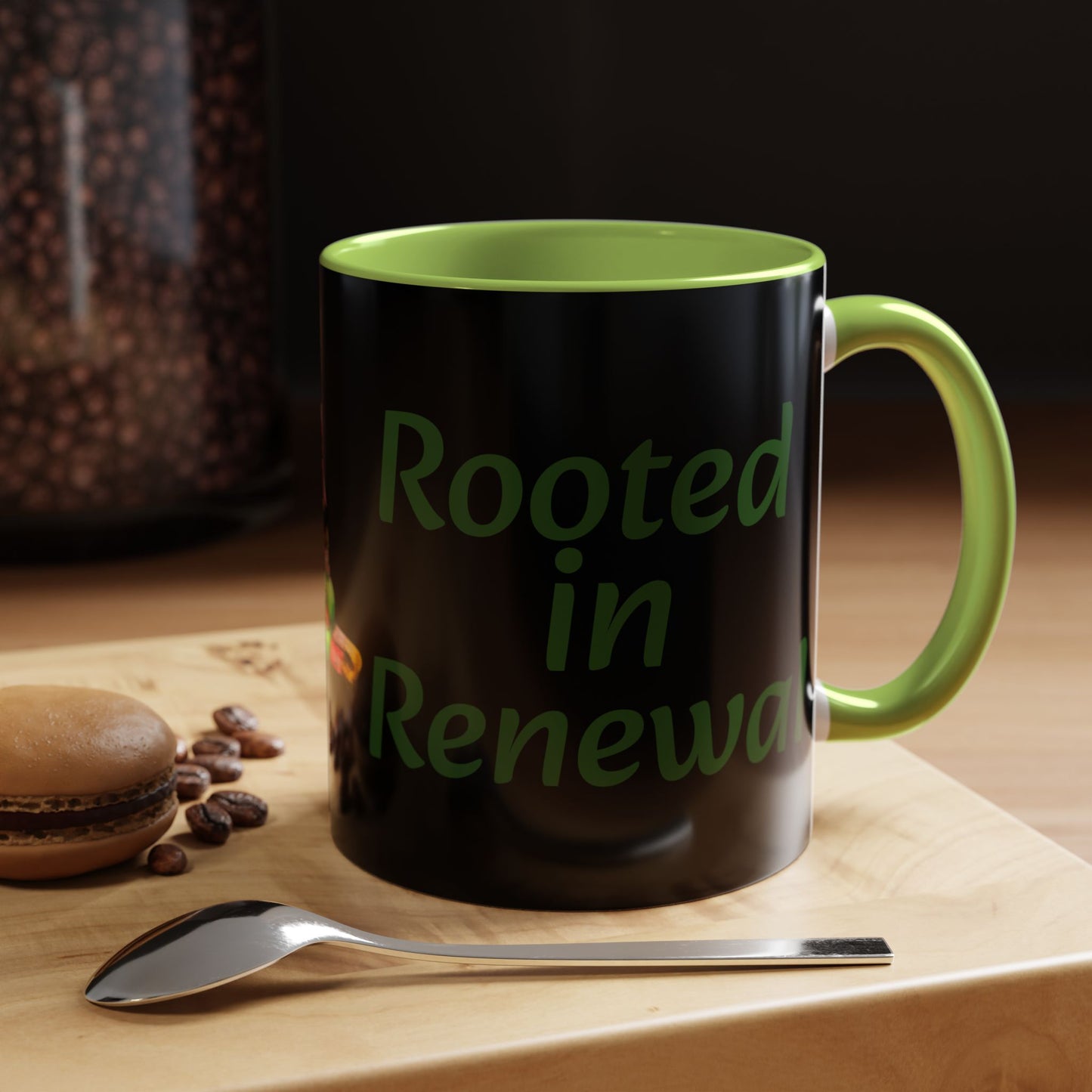 Chibi Spring Dragon- Rooted in Renewal - Fantasy Nature- Mythical Creature- Forest Guardian Art - Dragon Lover Gift Coffee Mug