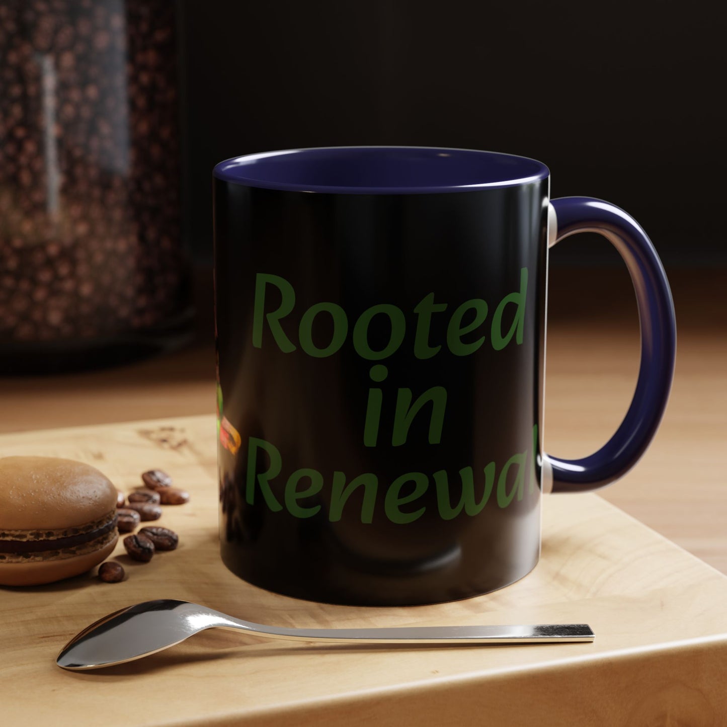 Chibi Spring Dragon- Rooted in Renewal - Fantasy Nature- Mythical Creature- Forest Guardian Art - Dragon Lover Gift Coffee Mug