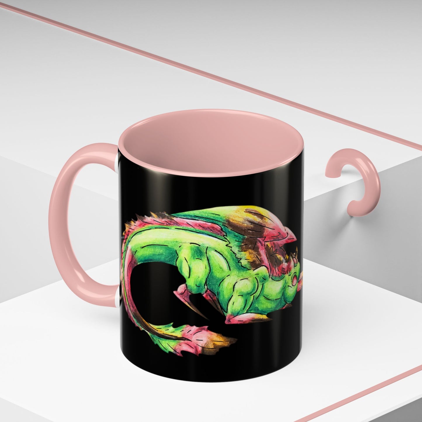 Chibi Spring Dragon- Rooted in Renewal - Fantasy Nature- Mythical Creature- Forest Guardian Art - Dragon Lover Gift Coffee Mug