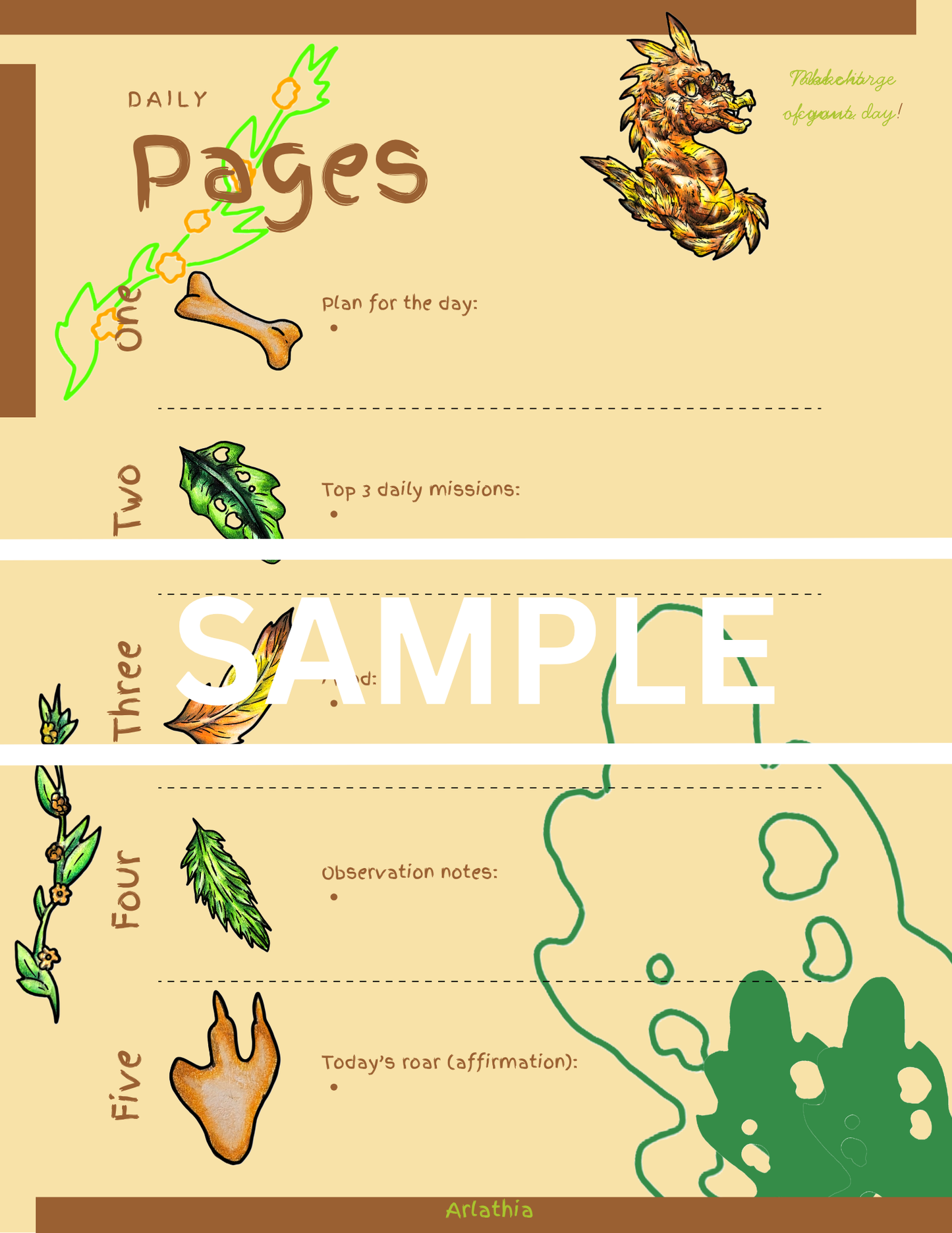 DIGITAL DOWNLOAD Caena Monthly Planner