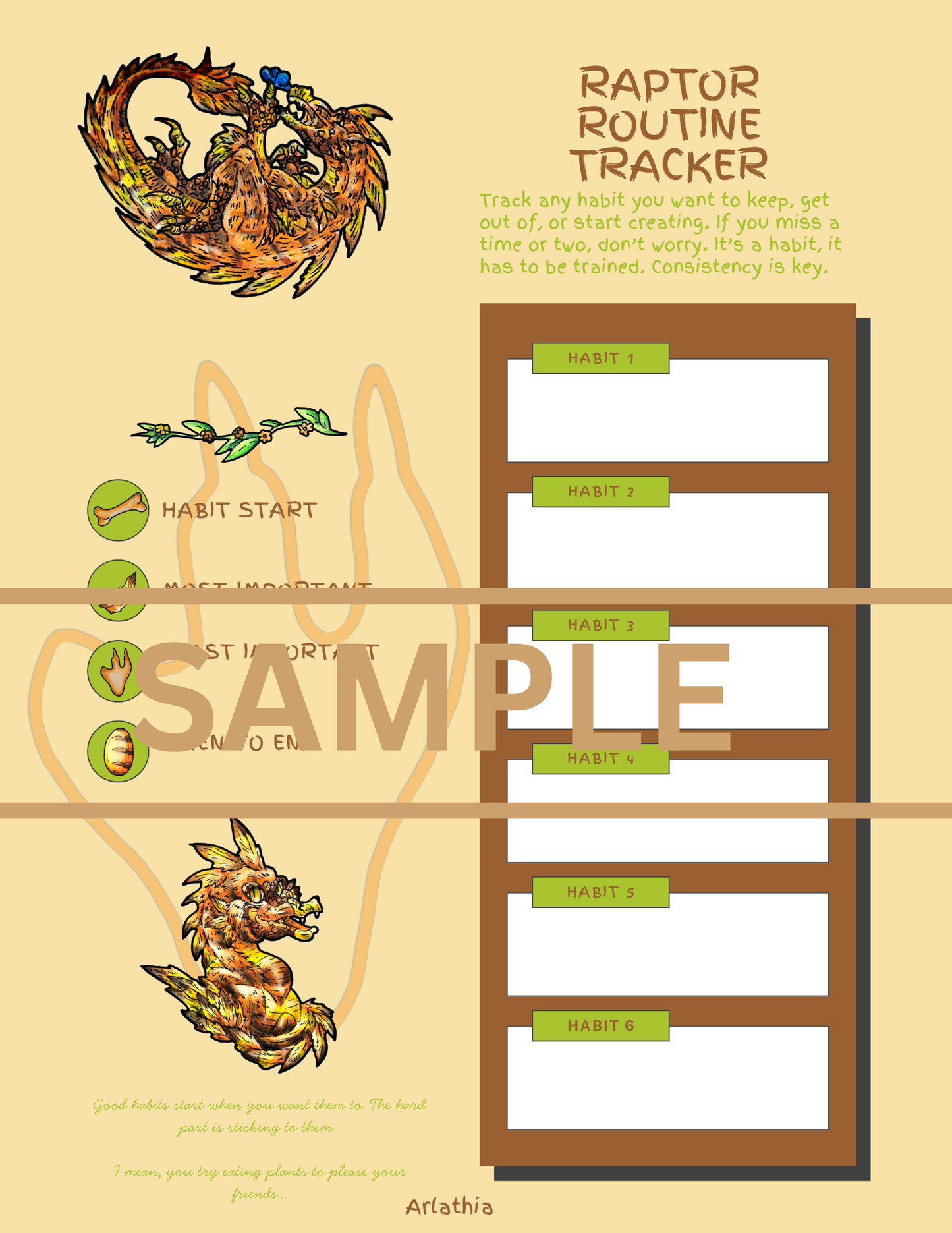 DIGITAL DOWNLOAD Caena Monthly Planner