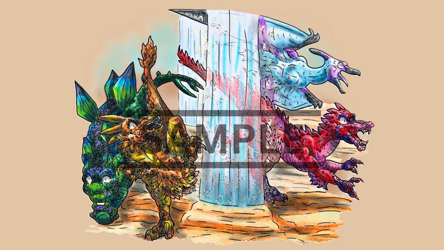 12 Dinosaur Print Pack DIGITAL DOWNLOAD Colored Version
