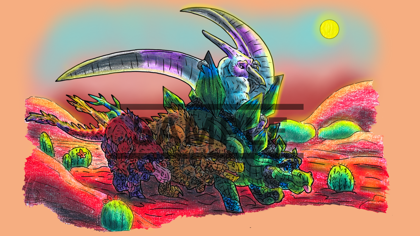 12 Dinosaur Print Pack DIGITAL DOWNLOAD Colored Version