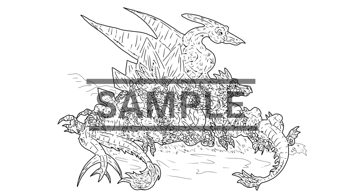 12 Dinosaur Print Pack DIGITAL DOWNLOAD Line Art Version
