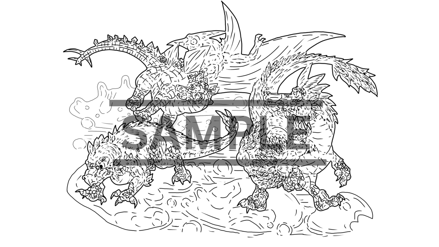 12 Dinosaur Print Pack DIGITAL DOWNLOAD Line Art Version