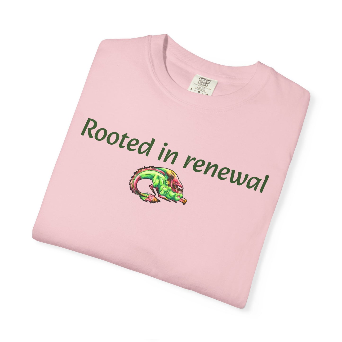 Chibi Spring Dragon- Rooted in Renewal T-shirt- Fantasy Nature- Mythical Creature- Forest Guardian Art - Dragon Lover Gift - Shirt