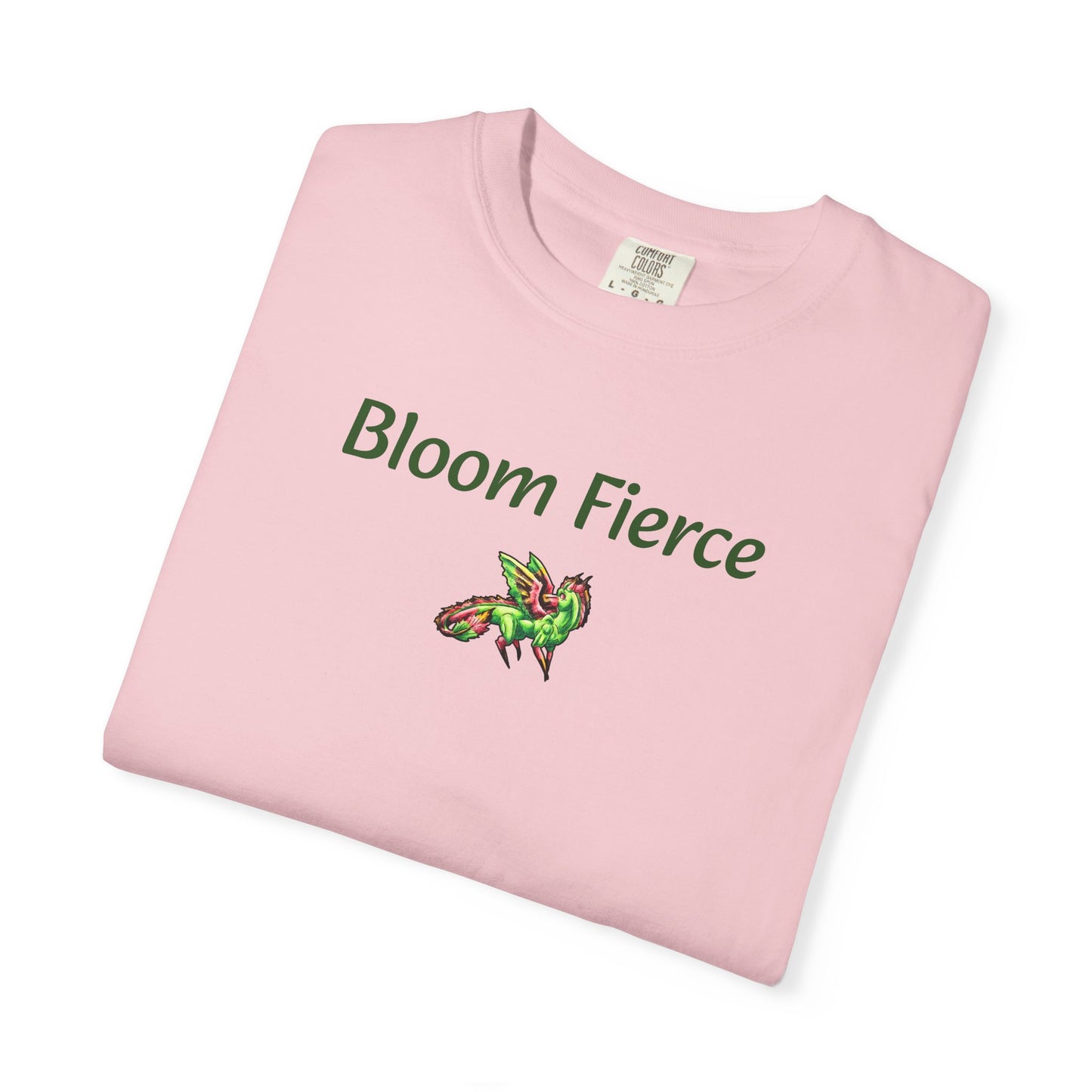 Chibi Spring Dragon- Bloom Fierce T-shirt- Fantasy Nature- Mythical Creature- Forest Guardian Art - Dragon Lover Gift - Shirt