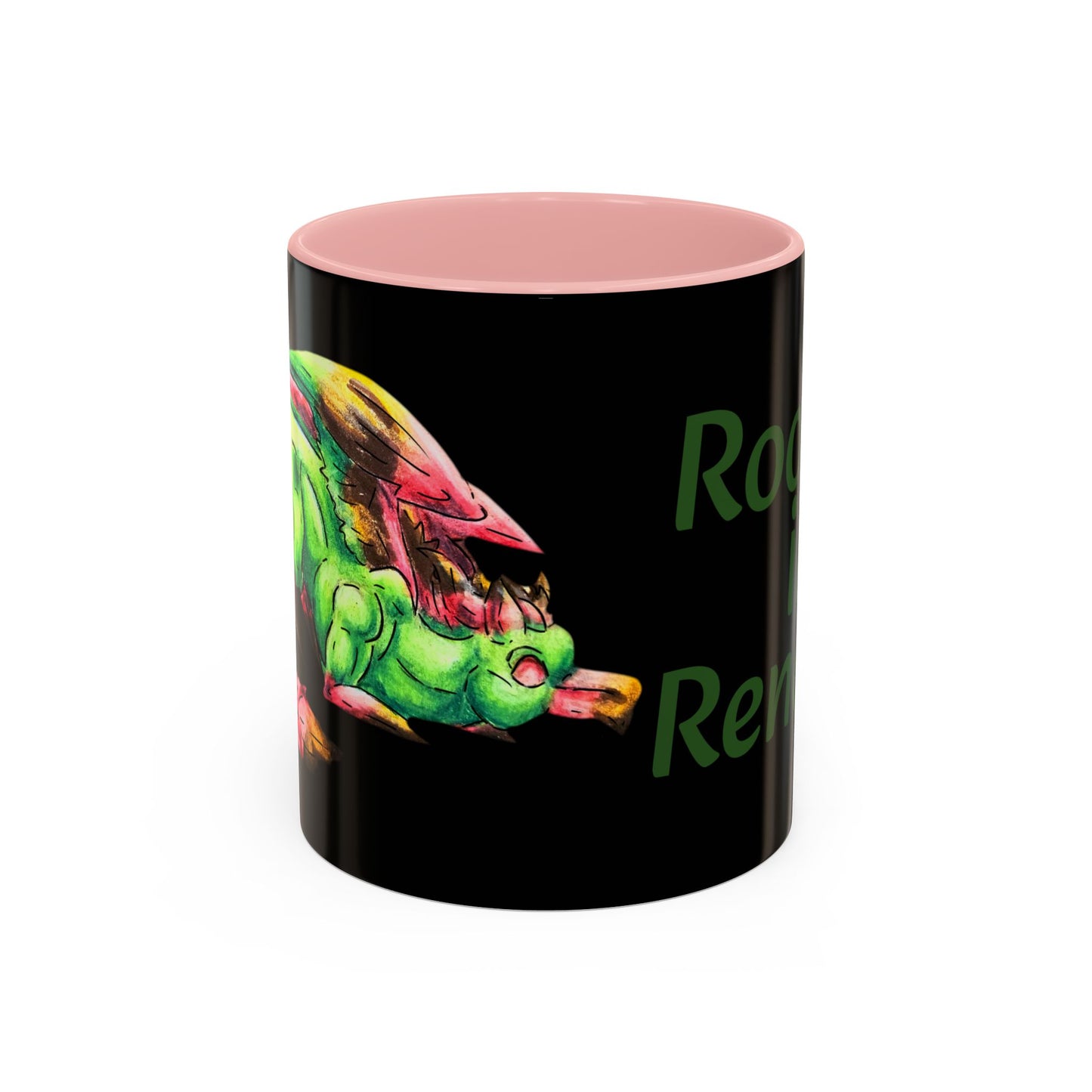 Chibi Spring Dragon- Rooted in Renewal - Fantasy Nature- Mythical Creature- Forest Guardian Art - Dragon Lover Gift Coffee Mug