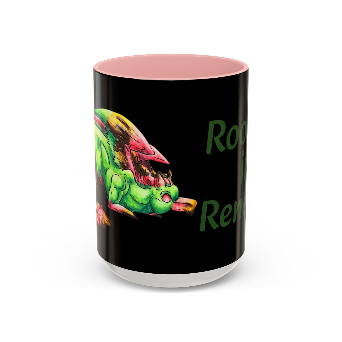 Chibi Spring Dragon- Rooted in Renewal - Fantasy Nature- Mythical Creature- Forest Guardian Art - Dragon Lover Gift Coffee Mug
