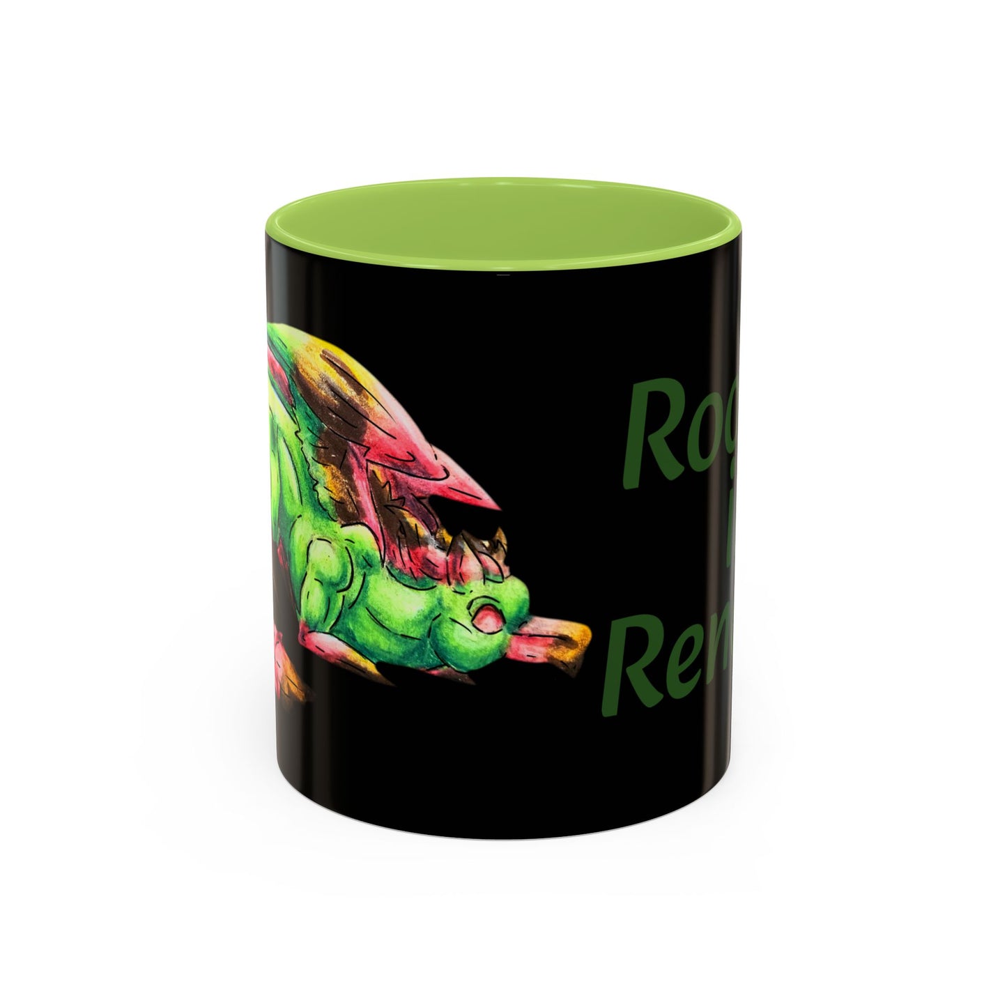 Chibi Spring Dragon- Rooted in Renewal - Fantasy Nature- Mythical Creature- Forest Guardian Art - Dragon Lover Gift Coffee Mug