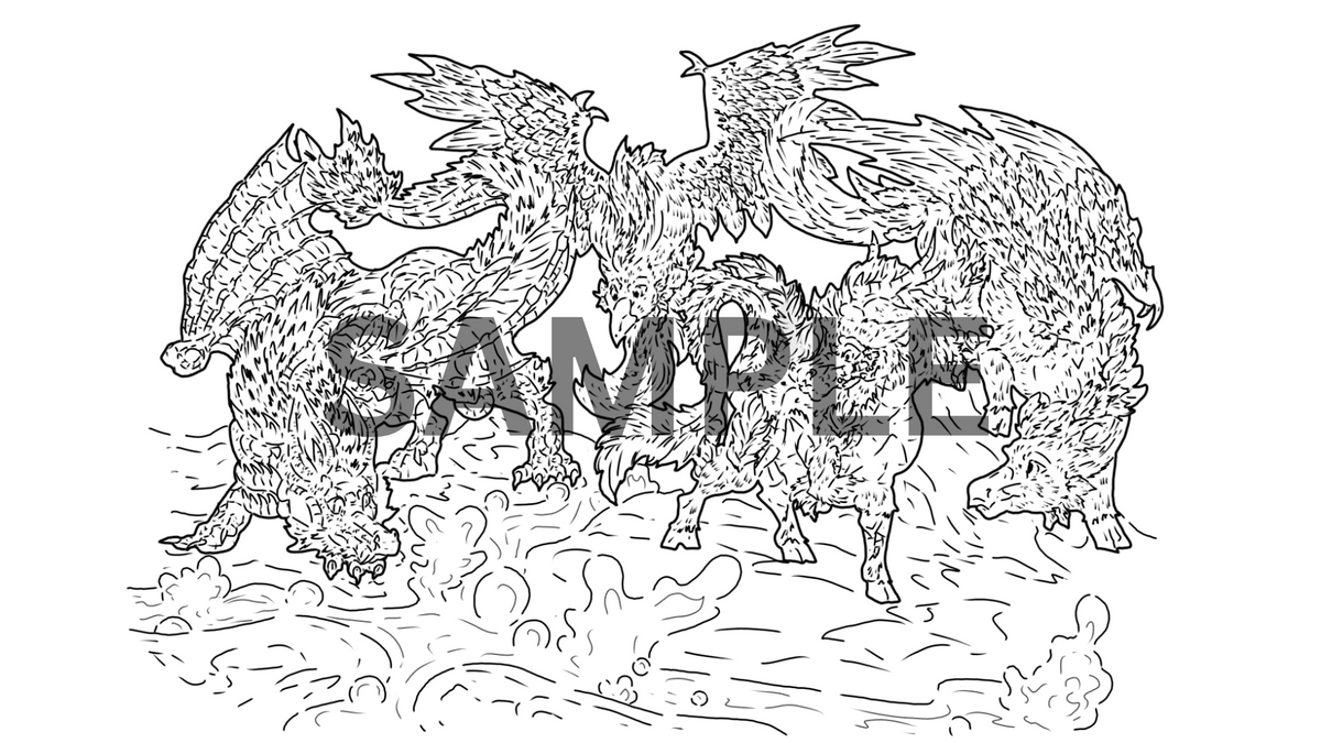 12 Myth Print Pack DIGITAL DOWNLOAD Line Art Version