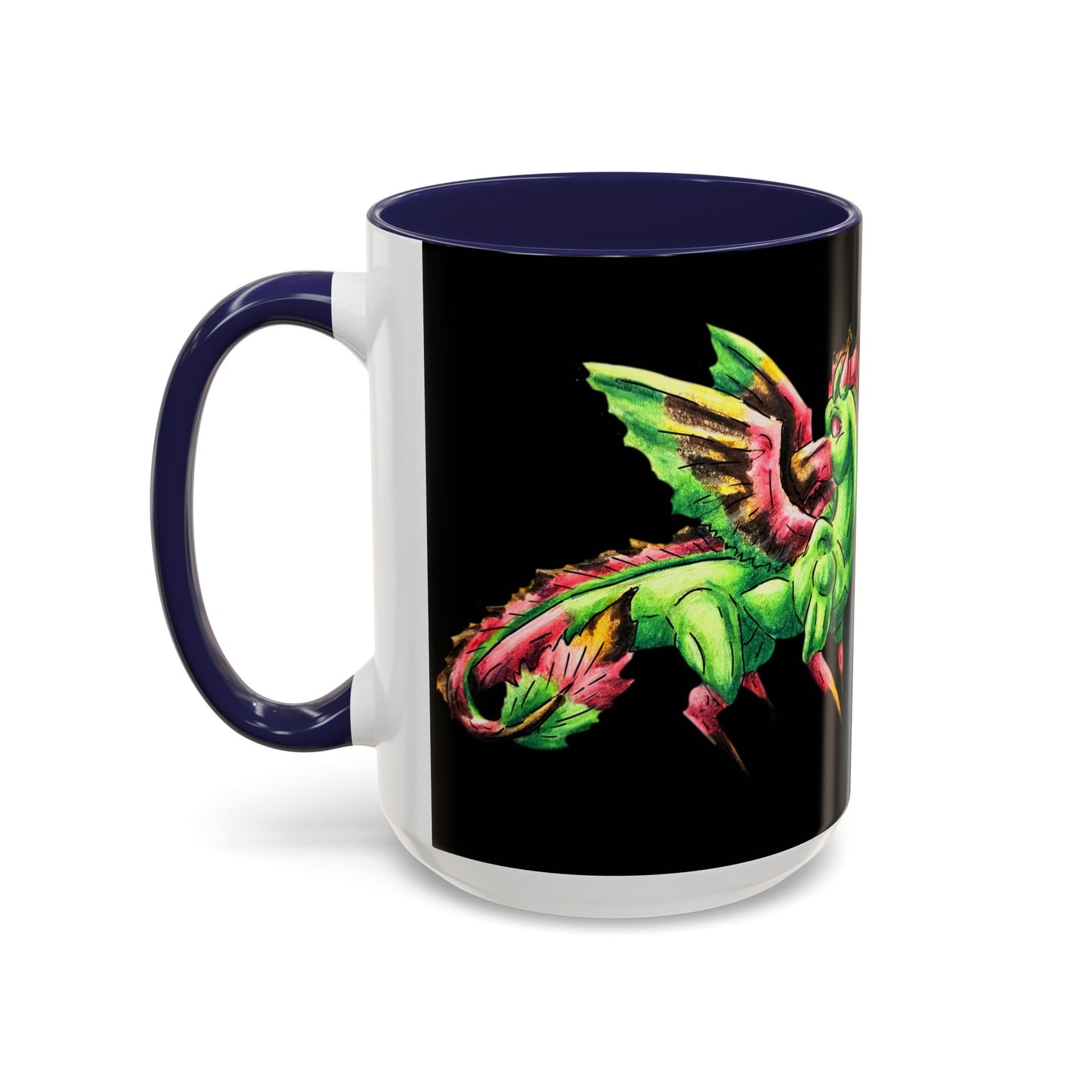 Chibi Spring Dragon- Bloom Fierce - Fantasy Nature- Mythical Creature- Forest Guardian Art - Dragon Lover Gift Coffee Mug