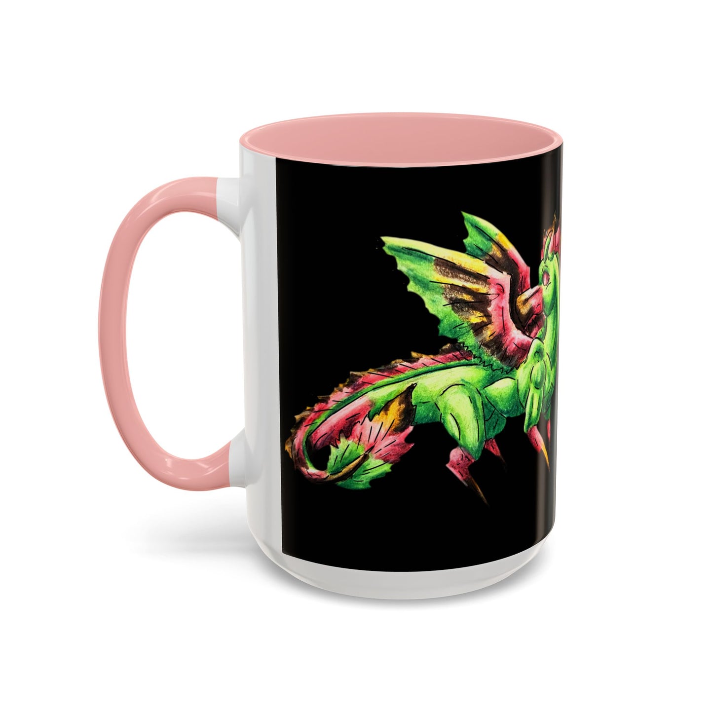 Chibi Spring Dragon- Bloom Fierce - Fantasy Nature- Mythical Creature- Forest Guardian Art - Dragon Lover Gift Coffee Mug
