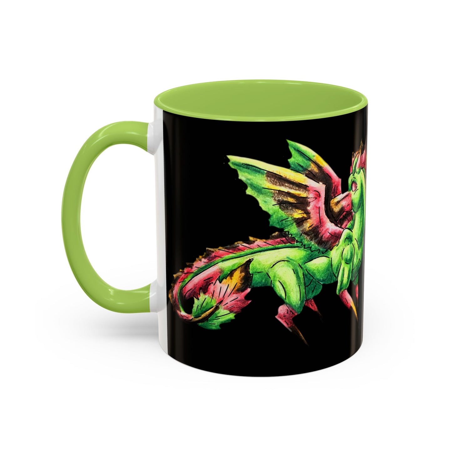 Chibi Spring Dragon- Bloom Fierce - Fantasy Nature- Mythical Creature- Forest Guardian Art - Dragon Lover Gift Coffee Mug