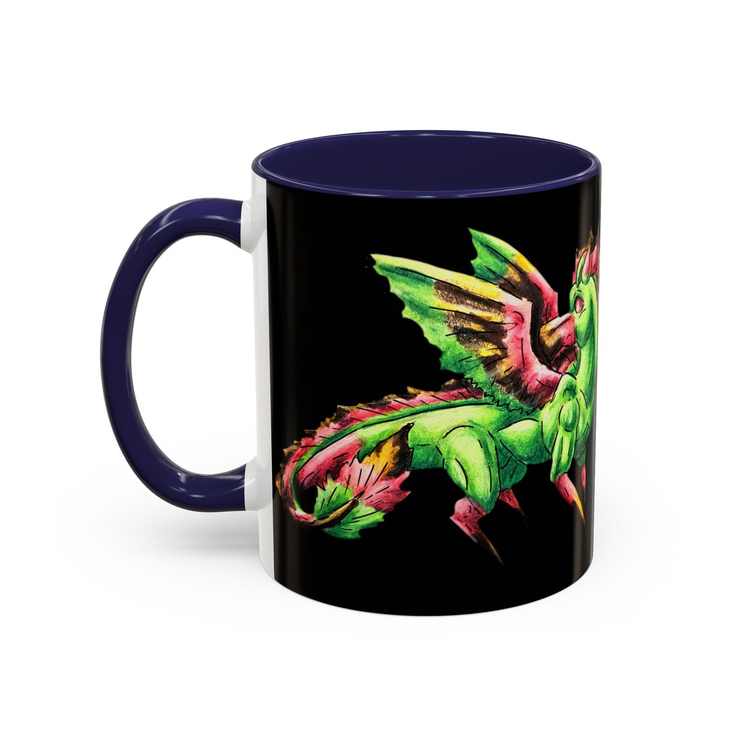 Chibi Spring Dragon- Bloom Fierce - Fantasy Nature- Mythical Creature- Forest Guardian Art - Dragon Lover Gift Coffee Mug