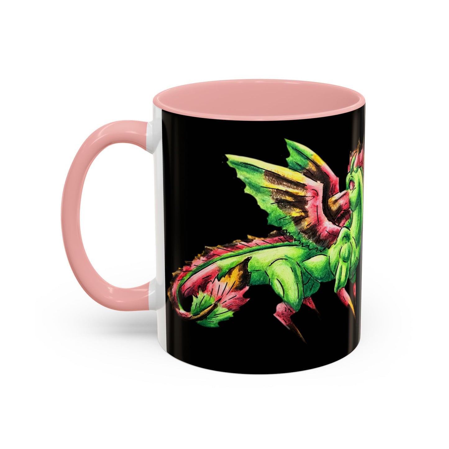 Chibi Spring Dragon- Bloom Fierce - Fantasy Nature- Mythical Creature- Forest Guardian Art - Dragon Lover Gift Coffee Mug