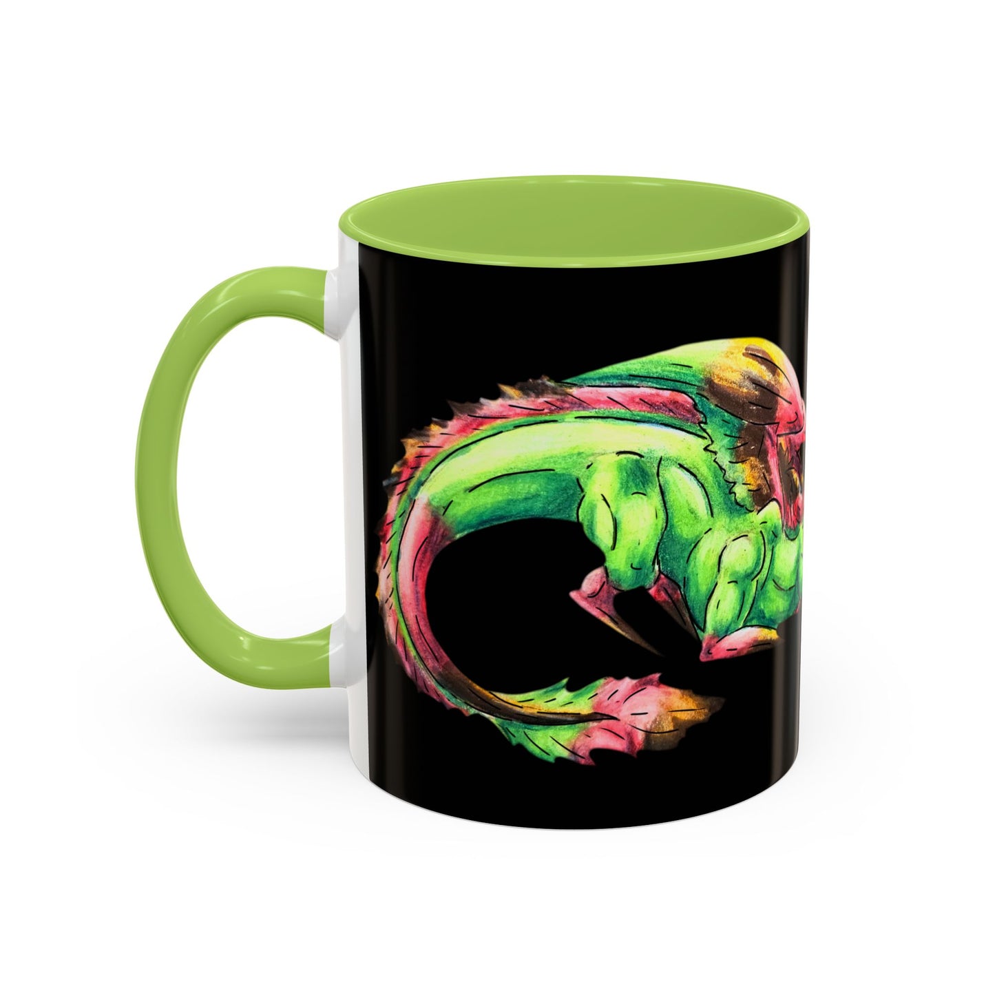 Chibi Spring Dragon- Rooted in Renewal - Fantasy Nature- Mythical Creature- Forest Guardian Art - Dragon Lover Gift Coffee Mug