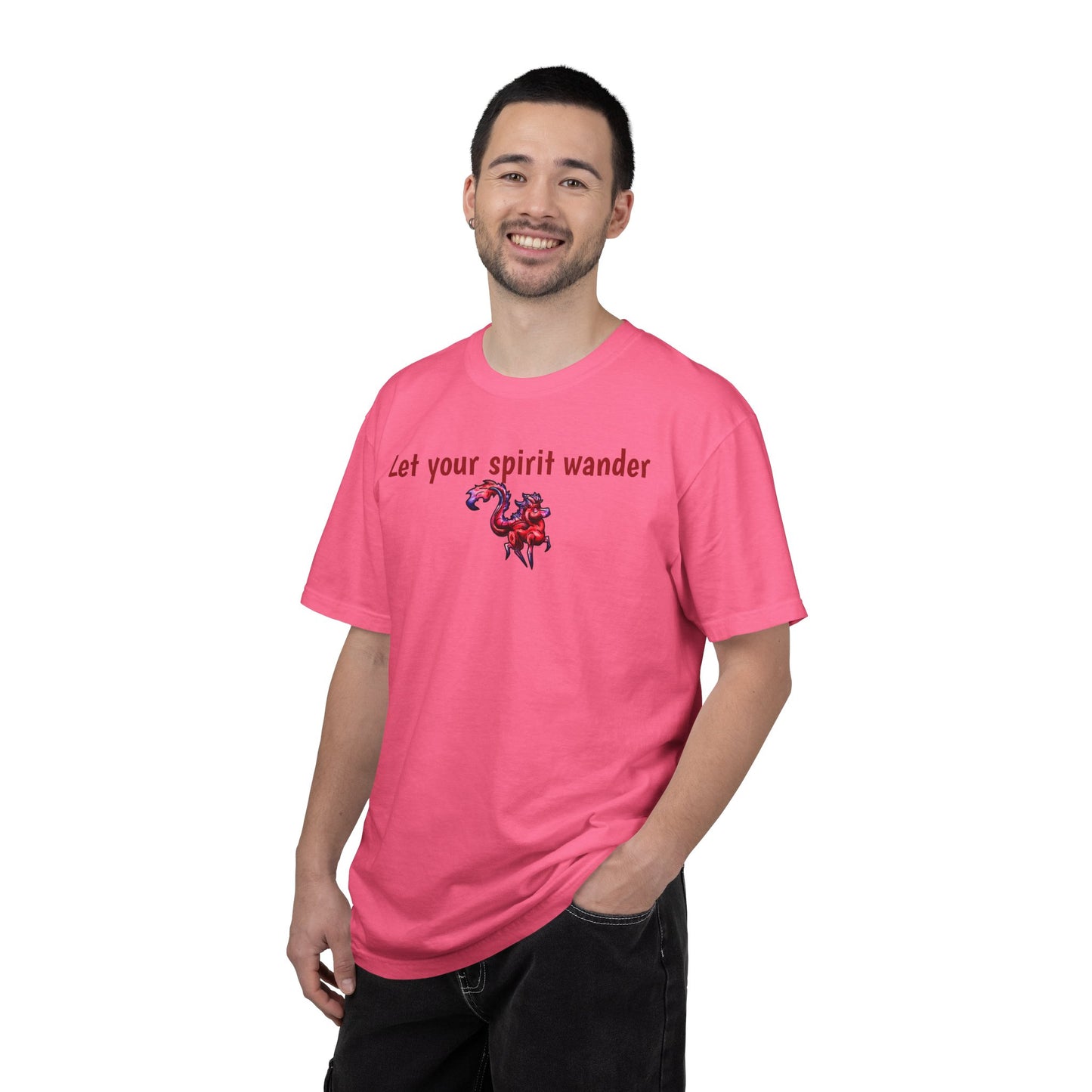 Chibi Myer the Kirin- Let your spirit wander T-shirt- Fantasy Nature- Mythical Creature- Kirin Lover Gift - Shirt