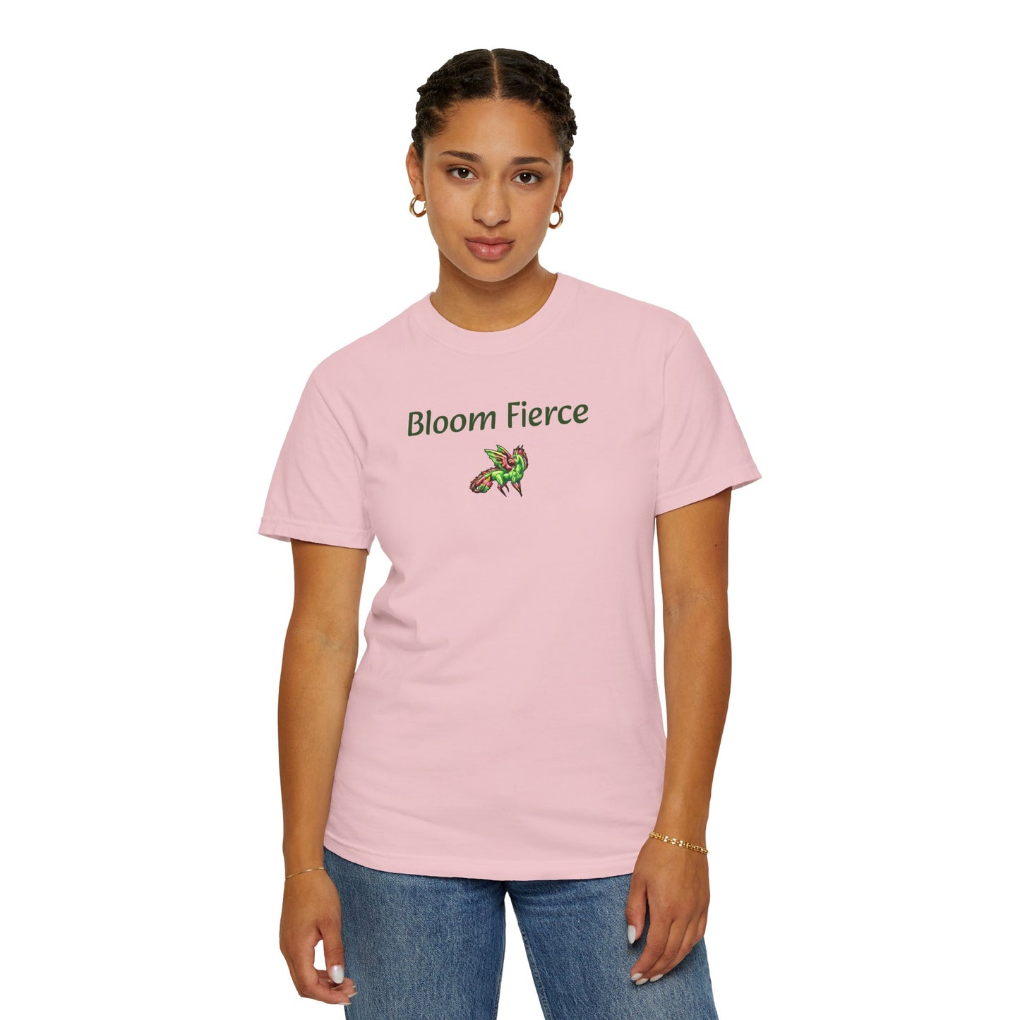 Chibi Spring Dragon- Bloom Fierce T-shirt- Fantasy Nature- Mythical Creature- Forest Guardian Art - Dragon Lover Gift - Shirt