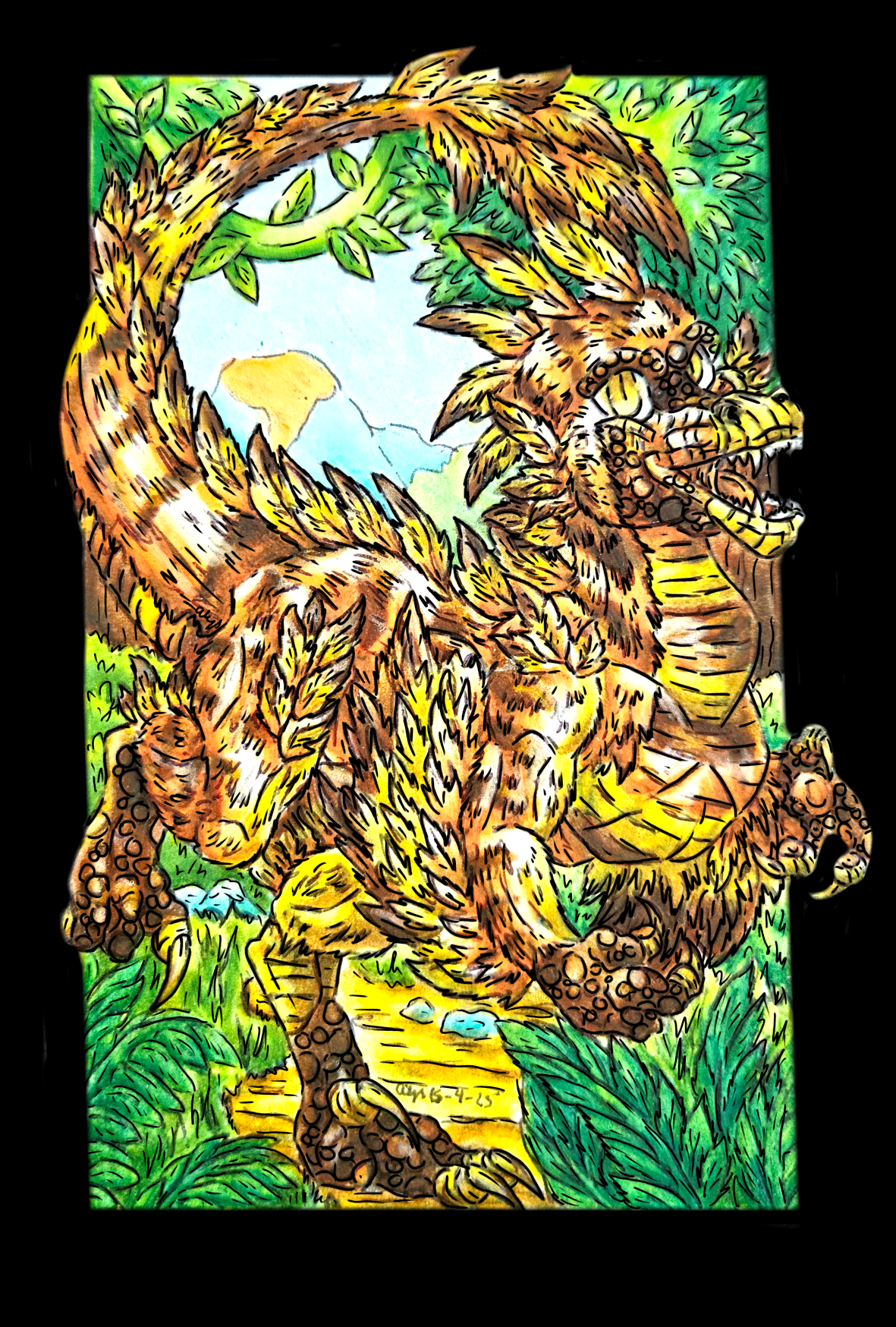 Caena the Raptor Digital DOWNLOAD Print