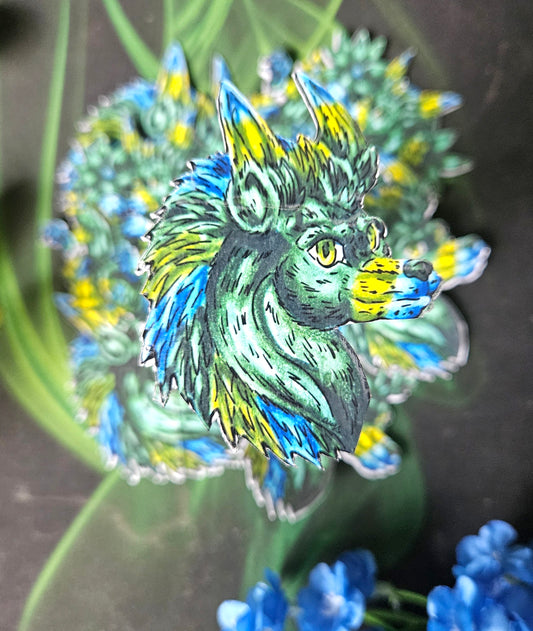 Clover the Hedgehog Head Sticker